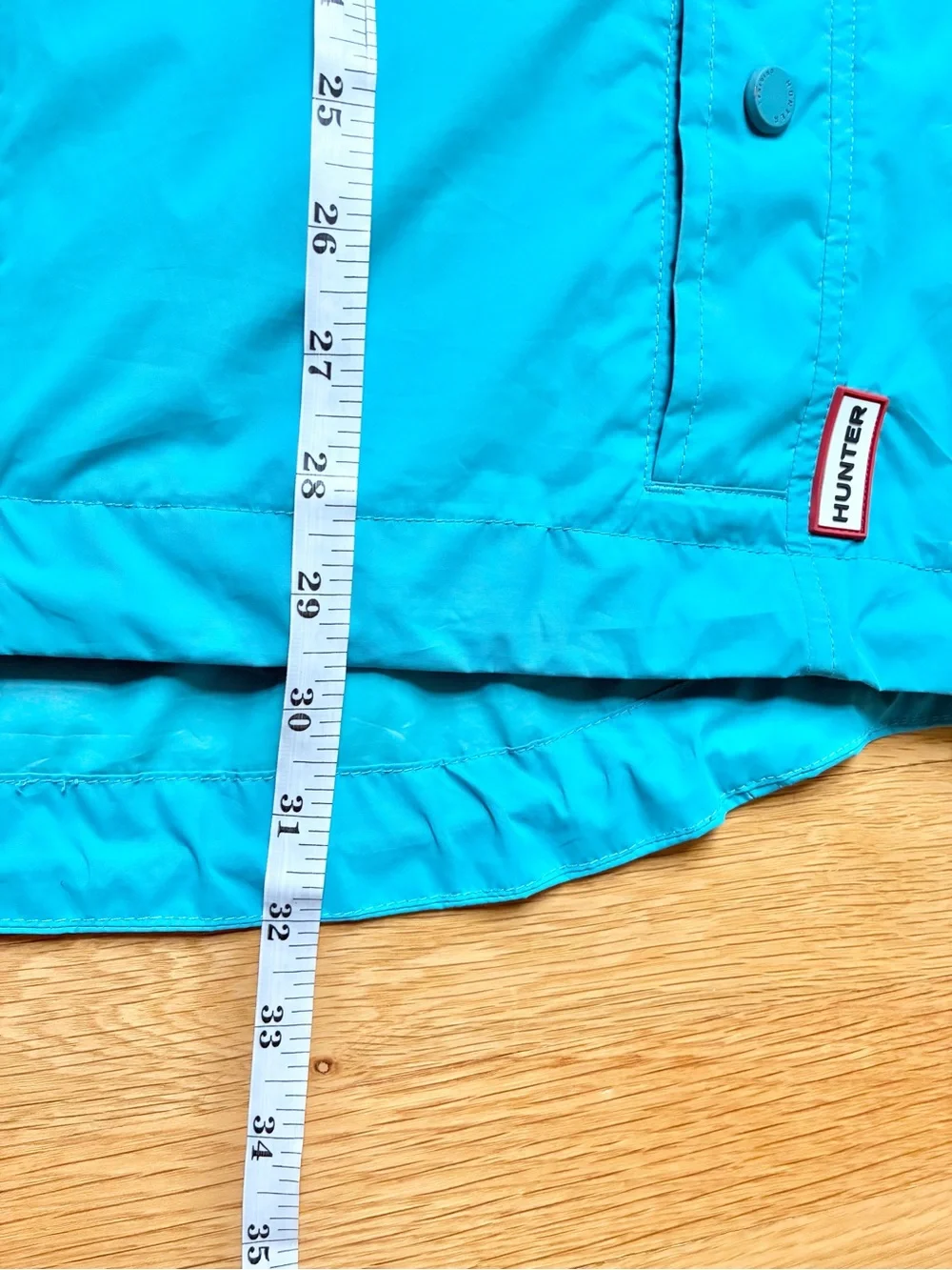 Hunter Men’s Lightweight Rain Ready Windbreaker Jacket Light Blue Aqua Size L